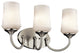 Transitional Aubrey Wall Mt Bath 3 Arm, Brushed Nickel