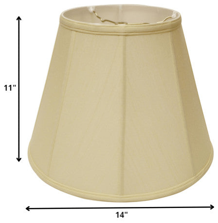 14" Antique White Slanted Empire Monay Shantung Lampshade