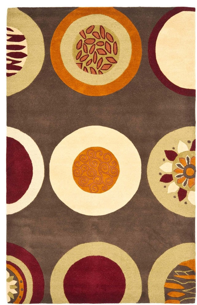 Safavieh Soho Soh835A Rug, Brown/Multi, 6'0"x6'0" Square