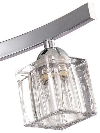 Ruby 6-Light Chrome Flush Mount With Clear Shades