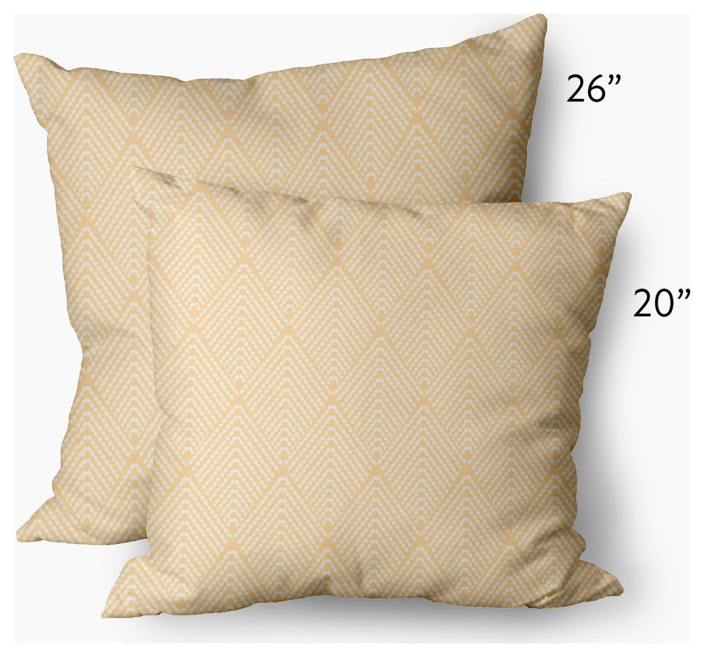 Lifeflor Diamond Decorative Throw Pillow, Corn Yellow, 20"x20"