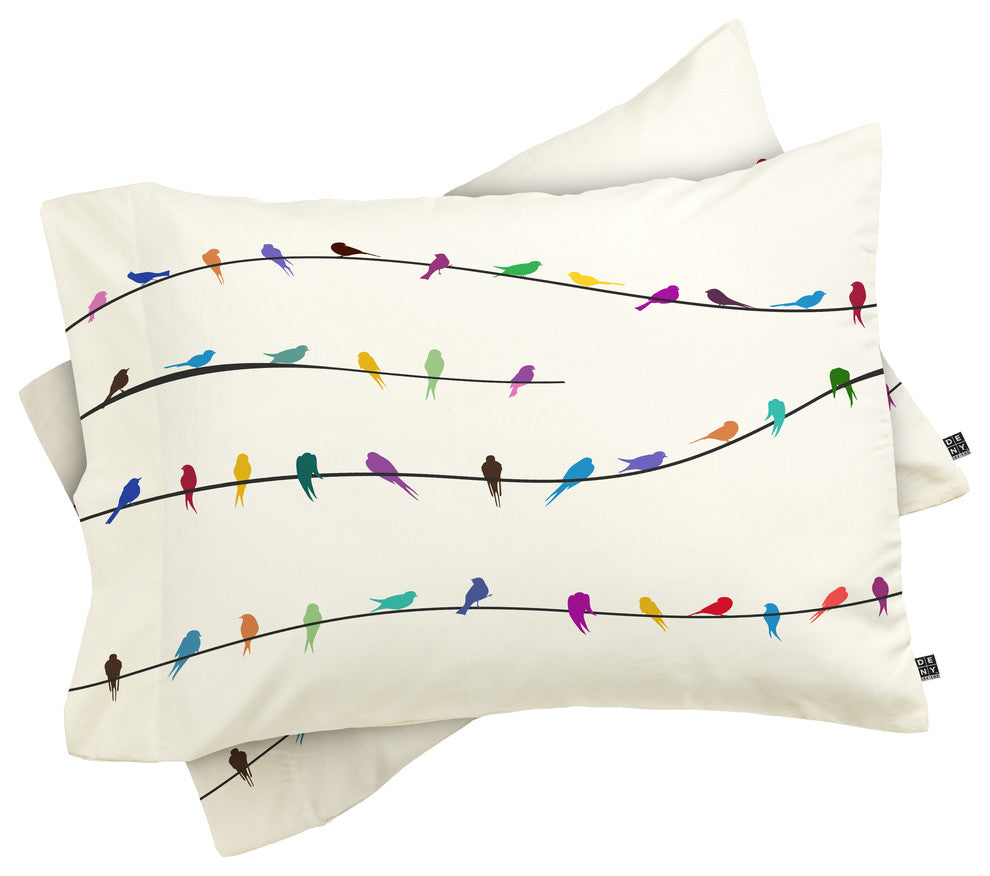 Deny Designs Belle13 Happy Spring Pillow Shams, King