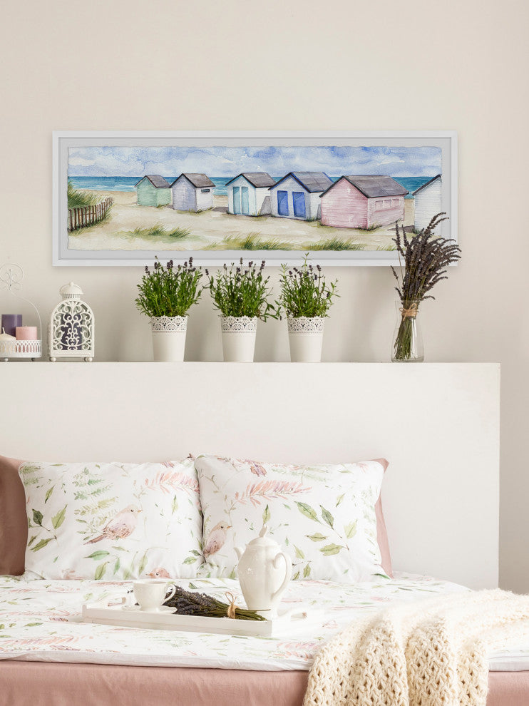 "Lead Me to the Beach" Framed Painting Print, 45x15