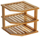 Cortesi Home Sumo Natural Bamboo 3 Tier Countertop Corner Shelf, 10"x10"