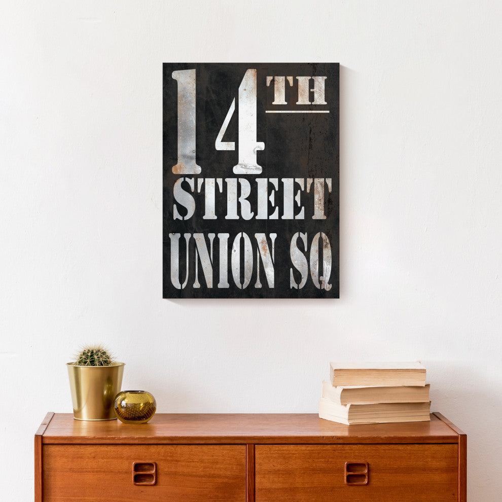 Vintage Street Sign 12x16 Canvas Wall Art