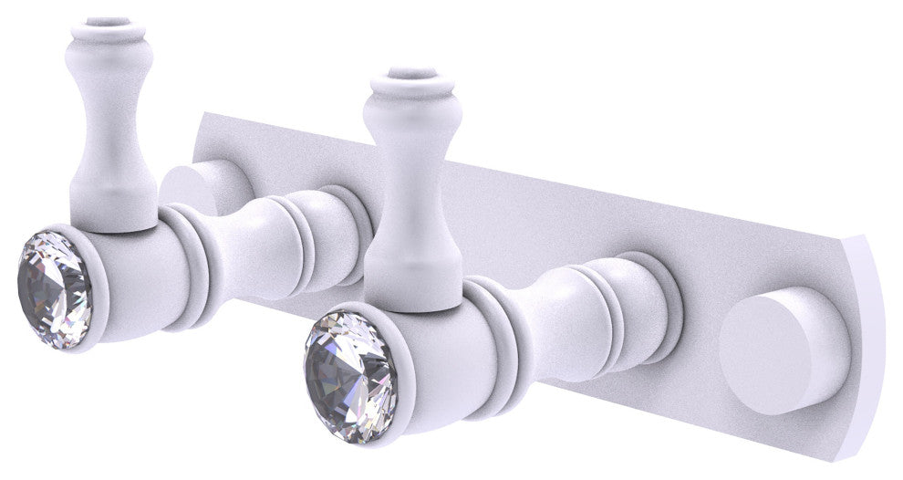 Carolina Crystal 2 Position Multi Hook, Matte White