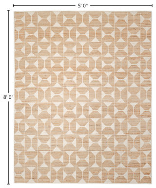 Elle Handmade Area Rug Ivory, 5' 0" X 8' 0"