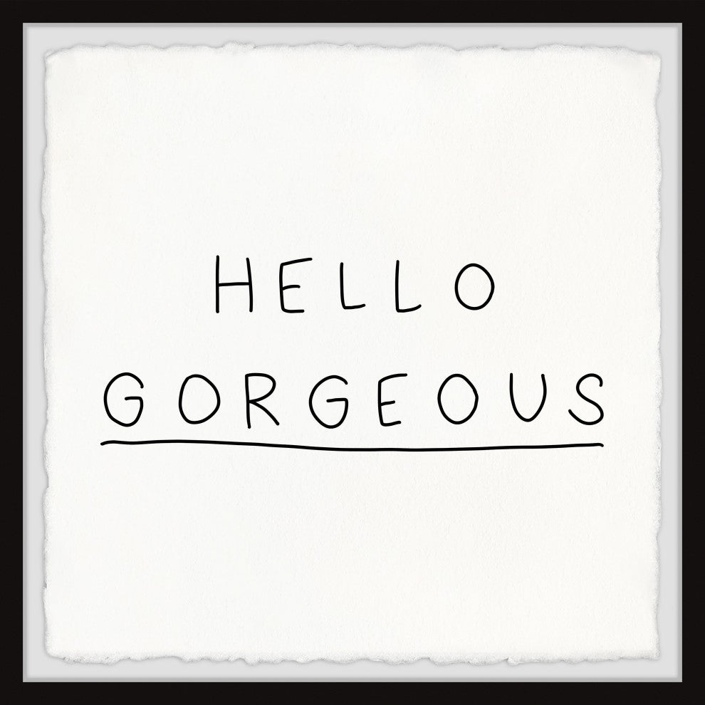 "Hello Gorgeous VI" Framed Painting Print, 12x12