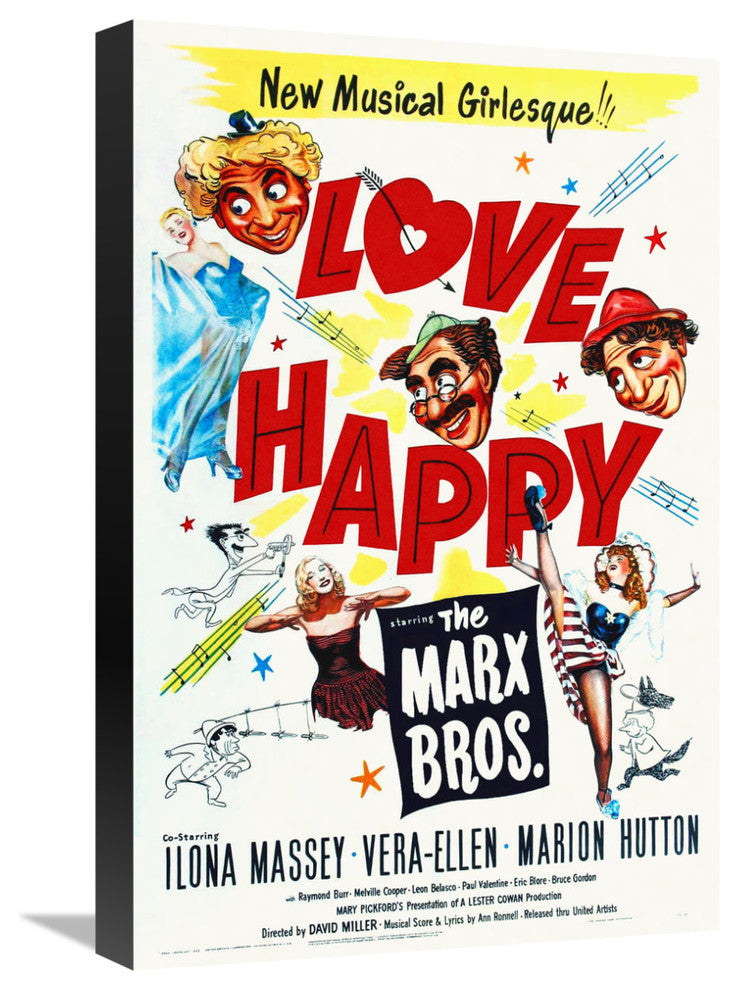 "Marx Brothers - Love Happy 03" Canvas by Hollywood Photo Archive, 15x22"