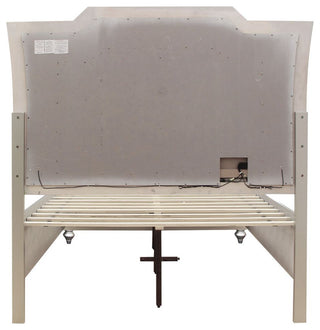 ACME Kaitlyn Eastern King Bed, PU and Champagne