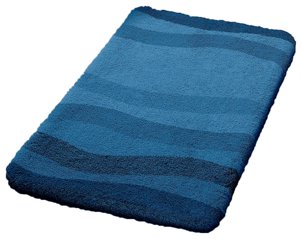 Royal Blue Non Slip Washable Bathroom Rug, Miami, Extra Large