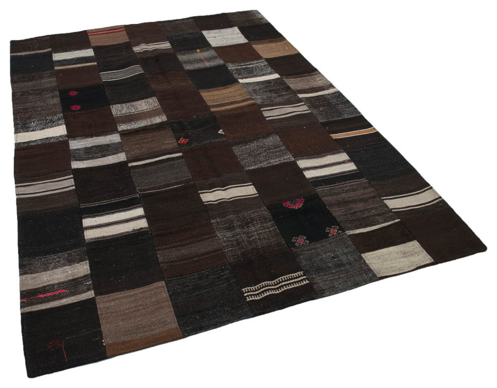 Rug N Carpet - Handmade Oriental 5' 7'' x 7' 10'' Rustic Patchwork Kilim Rug