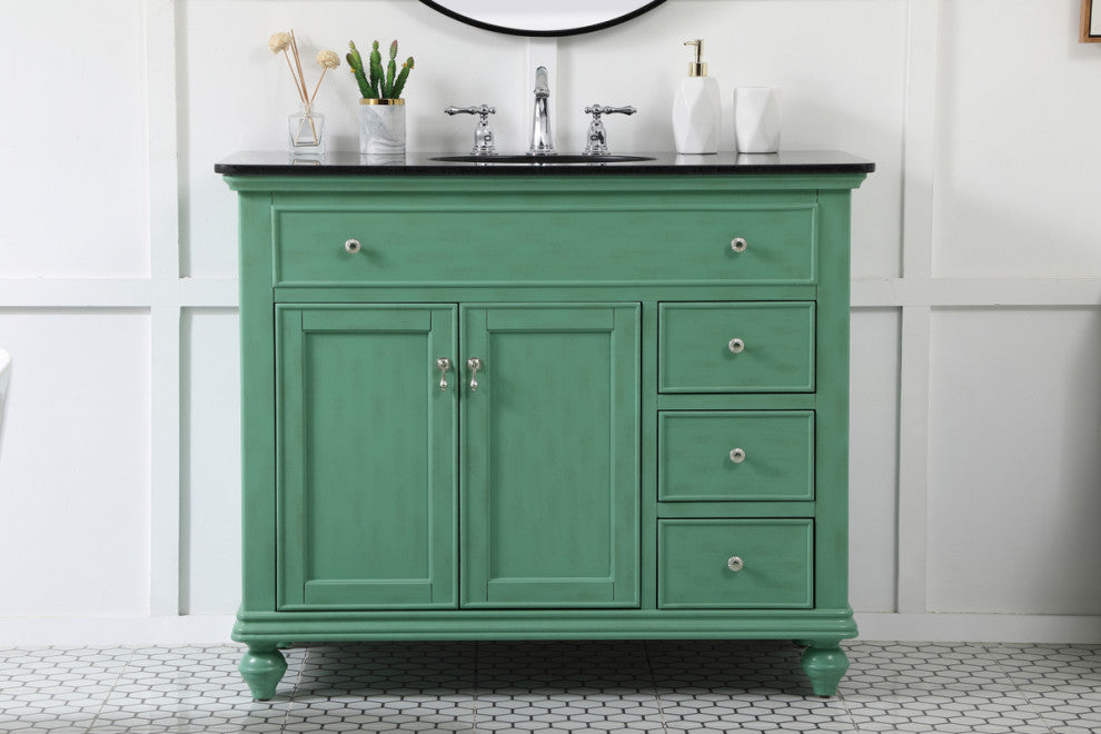 Home Living 42" Single Bathroom Vanity, Vintage Mint