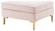 Accent Chair Ottoman, Velvet, Pink, Modern, Living Lounge Hotel Hospitality