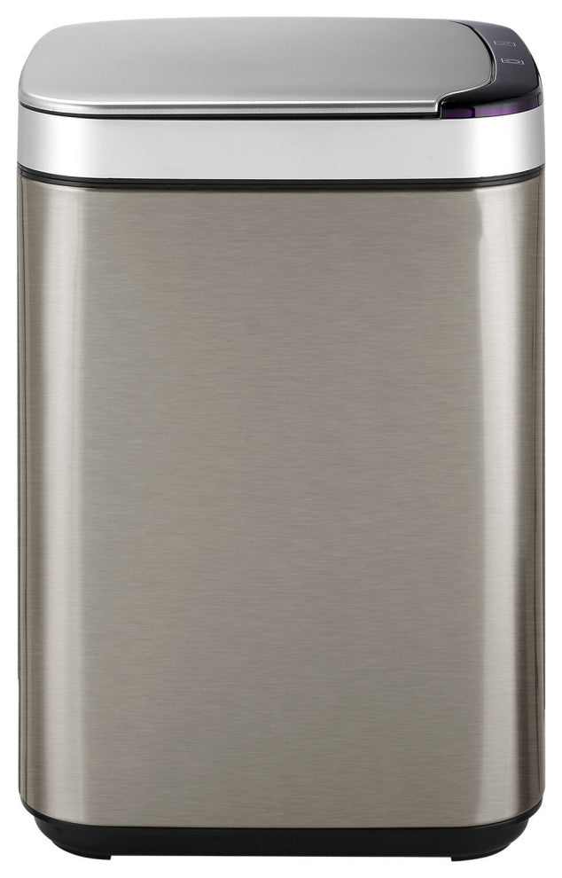 10-Liter / 2.6-Gallon Trash Can With Sensor Lid, Stainless Steel