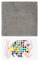 Linum Home Textiles Turkish Cotton Feliz Embellished Hand Towel, Dark Gray
