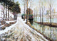 Ernest Lawson Melting Snow, Gallery Wrapped Canvas Print, 18"x27"