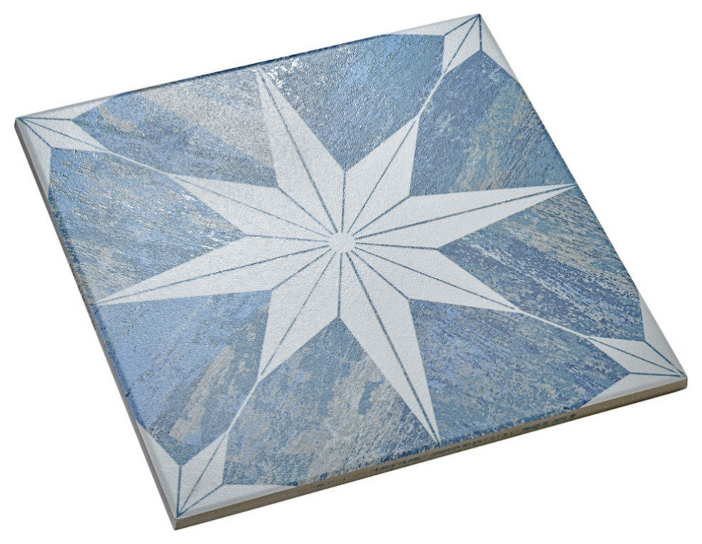 Cassis Stella Porcelain Floor and Wall Tile, Blue Day