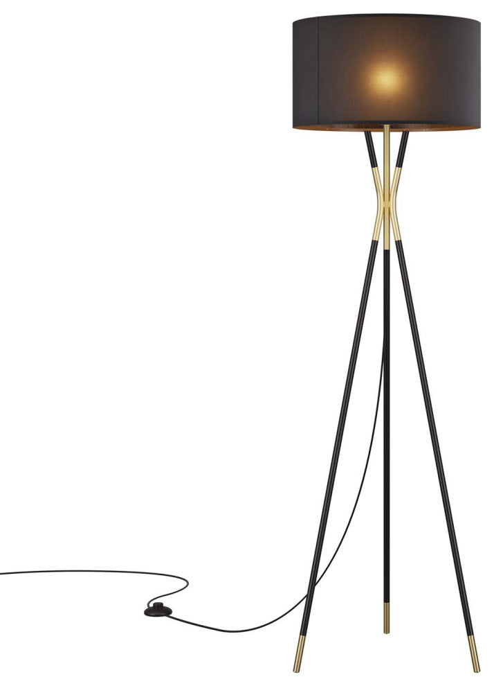 Floor Lamp Light, Black, Metal, Modern, Mid Century Cafe Bistro Hospitality