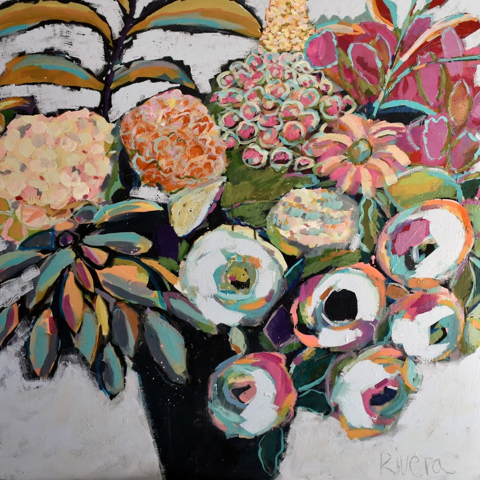 Marmont Hill, "Spring Bouquet" by Michelle Rivera Print on Wrapped Canvas, 48x48