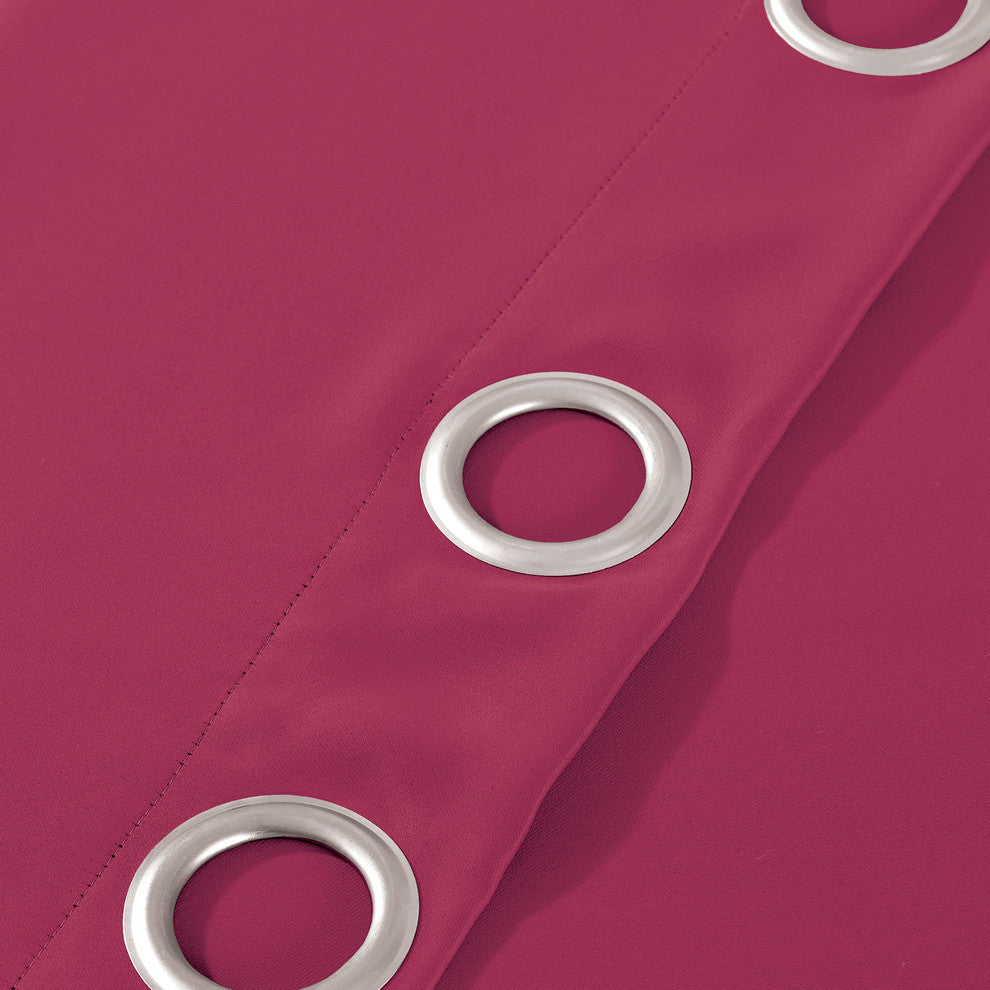 Serenta Black Out Curtains 4 Piece Sets, Burgundy, 54" X 96"