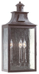 Newton, Pocket Outdoor Wall Lantern, 3 Light, Old Bronze Finish, Clear Glass