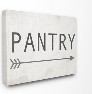 Pantry Sign with Arrow  Stretched Canvas Wall Art, 30x40