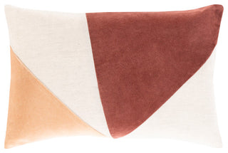 Surya Moza Beige Pillow Shell With Polyester Insert 13"H X 20"W