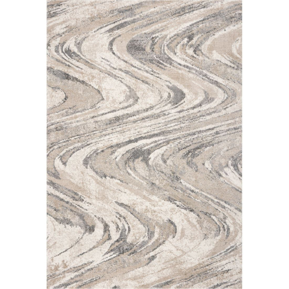 KAS Hue 4752 Natural Groove Area Rug, 5'3"x7'7"