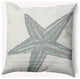 26x26" Large Starfish Nautical Decorative Indoor Pillow, Pretty Grey