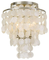 Crystorama Brielle 3-Light Ceiling Mount, Antique Silver