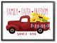Family Faith Freedom Americana Floral Country Truck ,1pc, each 11 x 14
