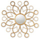 Modern And Contemporary Antique Gold Finished Round Accent Wall Mirror