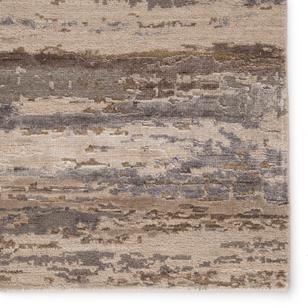 Kavi by Jaipur Living Bandi Knotted Abstract Blue/Gray Area Rug, 5'6"x8'