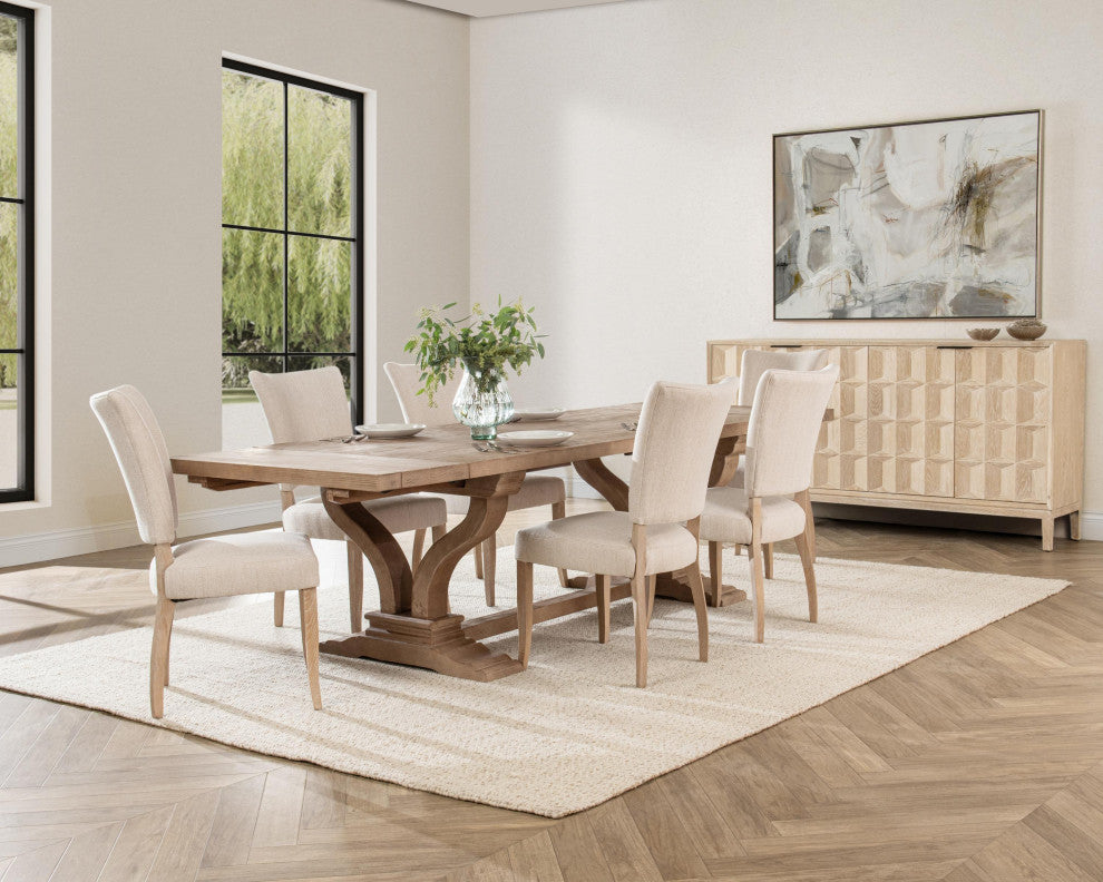 Kosas Home Home Alexander 86"-110" Extendable Dining Table, Antique Brown