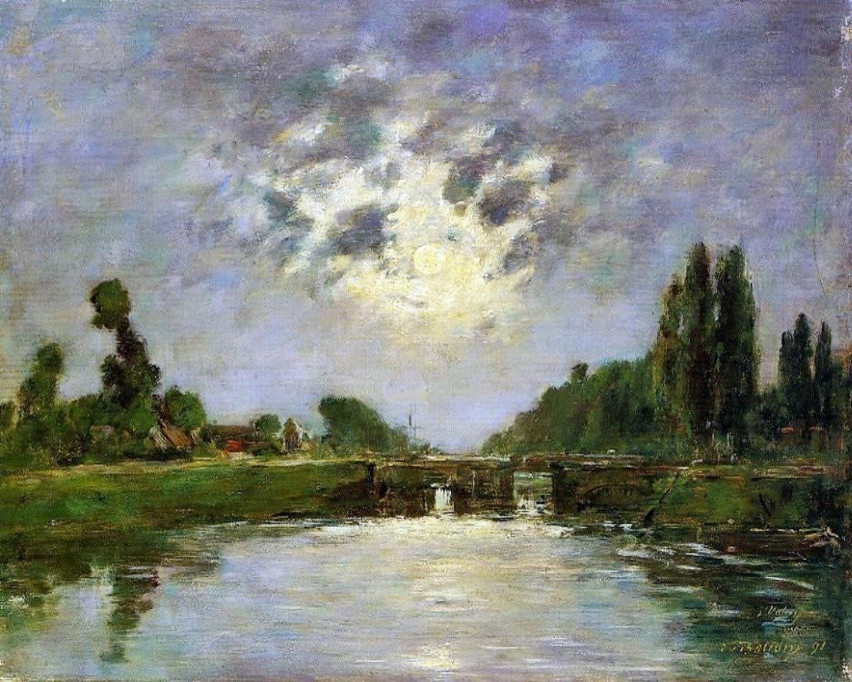 Eugene-Louis Boudin Saint-Valery-sur-Somme the Bridge on the Lock Wall Decal