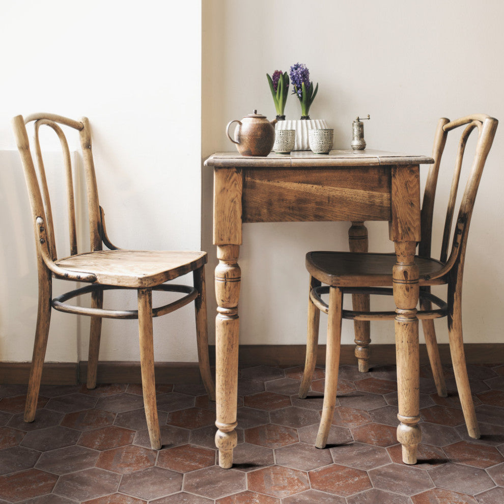 Brickyard Hex Porcelain Floor and Wall Tile Sample