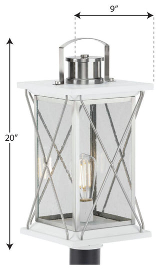 Barlowe Collection Stainless Steel 1-Light Post Lantern