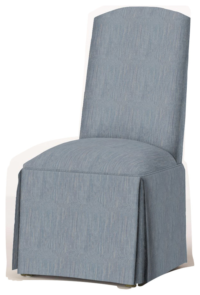 Hadley Skirted Parsons Chair, Denim Blue