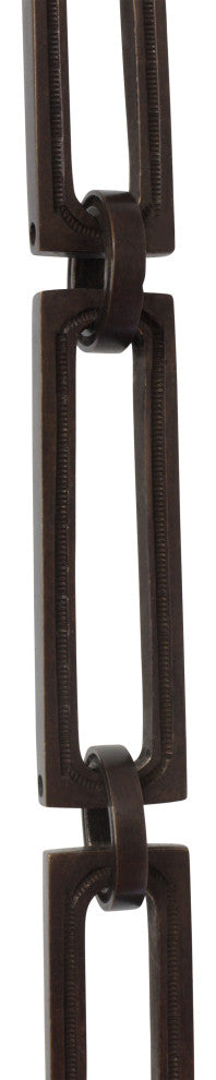 Brass Rectangle Chandelier Chain, Various Finishes, Bronze, H80