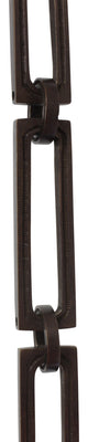 Brass Rectangle Chandelier Chain, Various Finishes, Bronze, H80