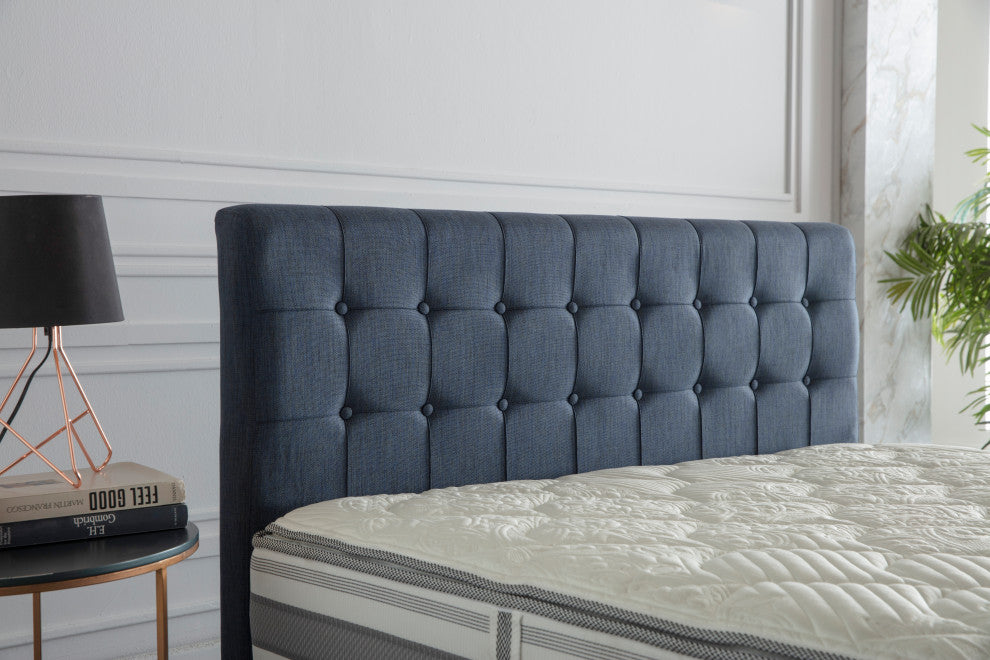 Stratton Twin Foundation & Headboard, Bell Basic Navy