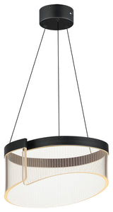 ET2 E24771-133 Sonata 13"W LED Drum Chandelier - Black