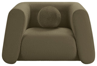 Abbington Boucle Fabric Upholstered Chair, Olive