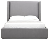 Modrest Byrne Modern Grey Fabric Bed, Queen