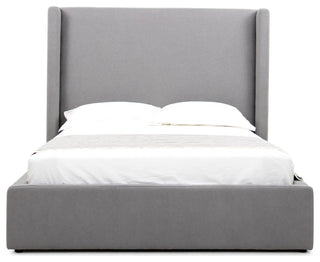 Modrest Byrne Modern Grey Fabric Bed, Queen