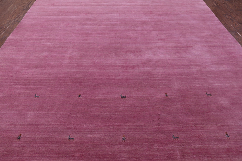 10' 0" X 14' 0" Persian Gabbeh Handmade Wool Rug - Q15322