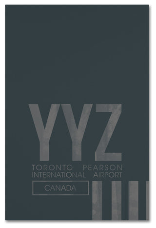 08 Left 'YYZ Airport Layout' Canvas Art, 47 x 30