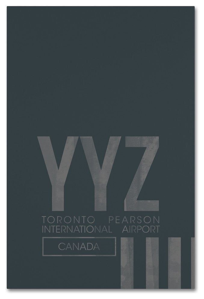 08 Left 'YYZ Airport Layout' Canvas Art, 47 x 30
