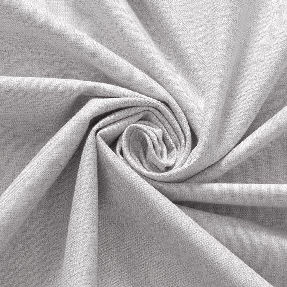 Linen Textured Grommet Thermal Total Blackout Curtains, Light Gray, 52"x96"